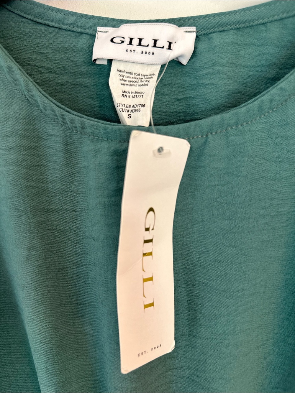 Gilli Teal Sleeveless Drawstring Waist Casual Dress - Picture 2 of 6